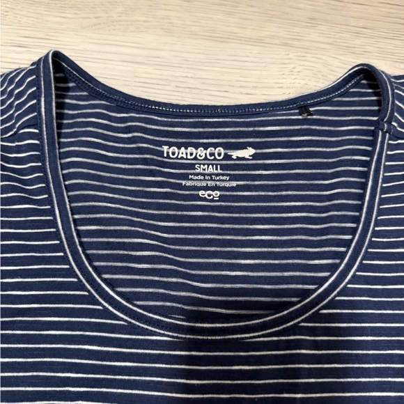 Toad&Co Blue Striped Midi Dress - Picture 3 of 8